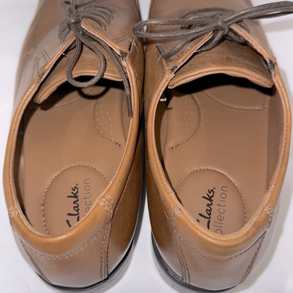 Clarks Tilden Walk Dark Tan Leather Dress Shoes Men\'s S13W NWOB main image 7